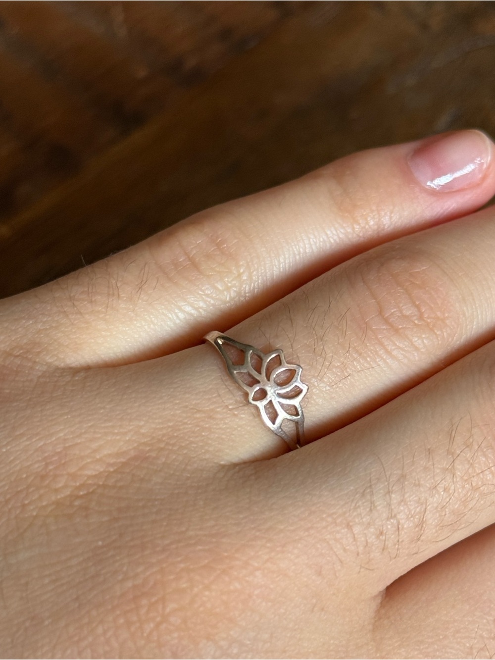 Sterling Silver Lotus Ring